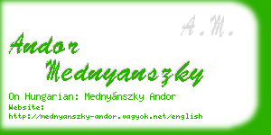 andor mednyanszky business card