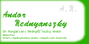 andor mednyanszky business card